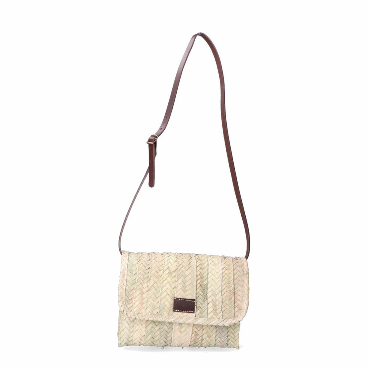 Bolso Mujer EDM Lola 27 x 20 cm Hoja de palma Piel