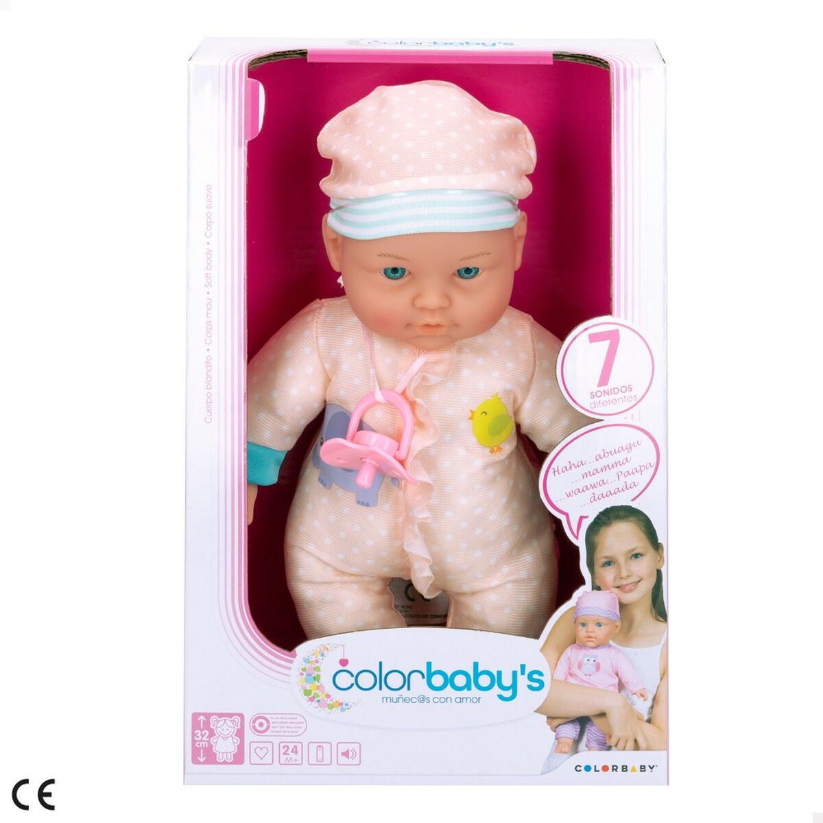 Muñeco Bebé Colorbaby 22,5 x 32 x 10 cm 6 Unidades
