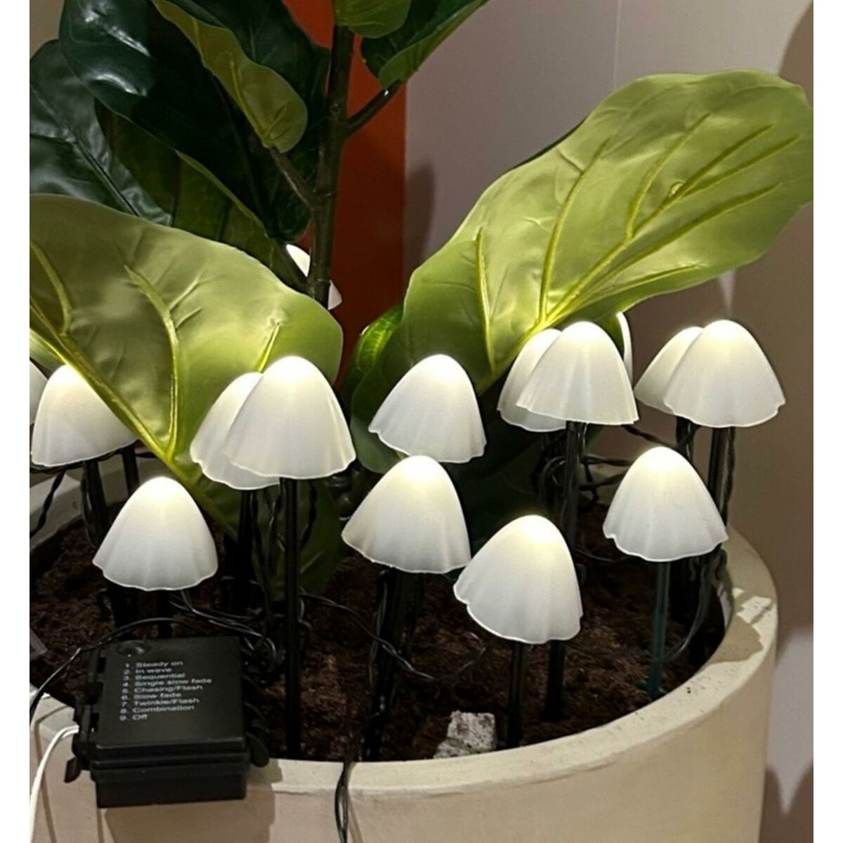 Luz decorativa para plantas Lumineo 491762 Blanco Mini Seta (20 Unidades)