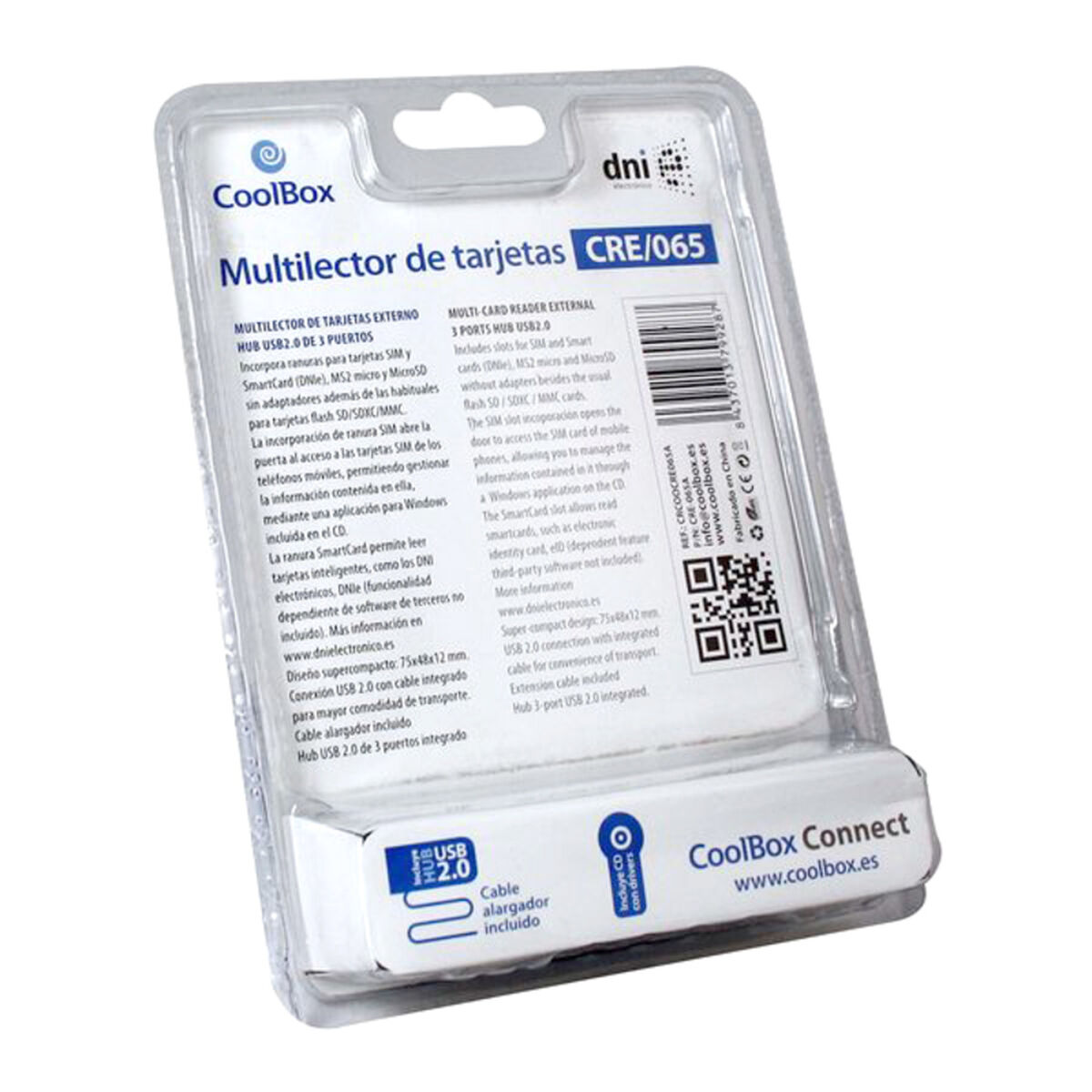 Lector de Tarjetas Externo CoolBox CRE-065A Negro