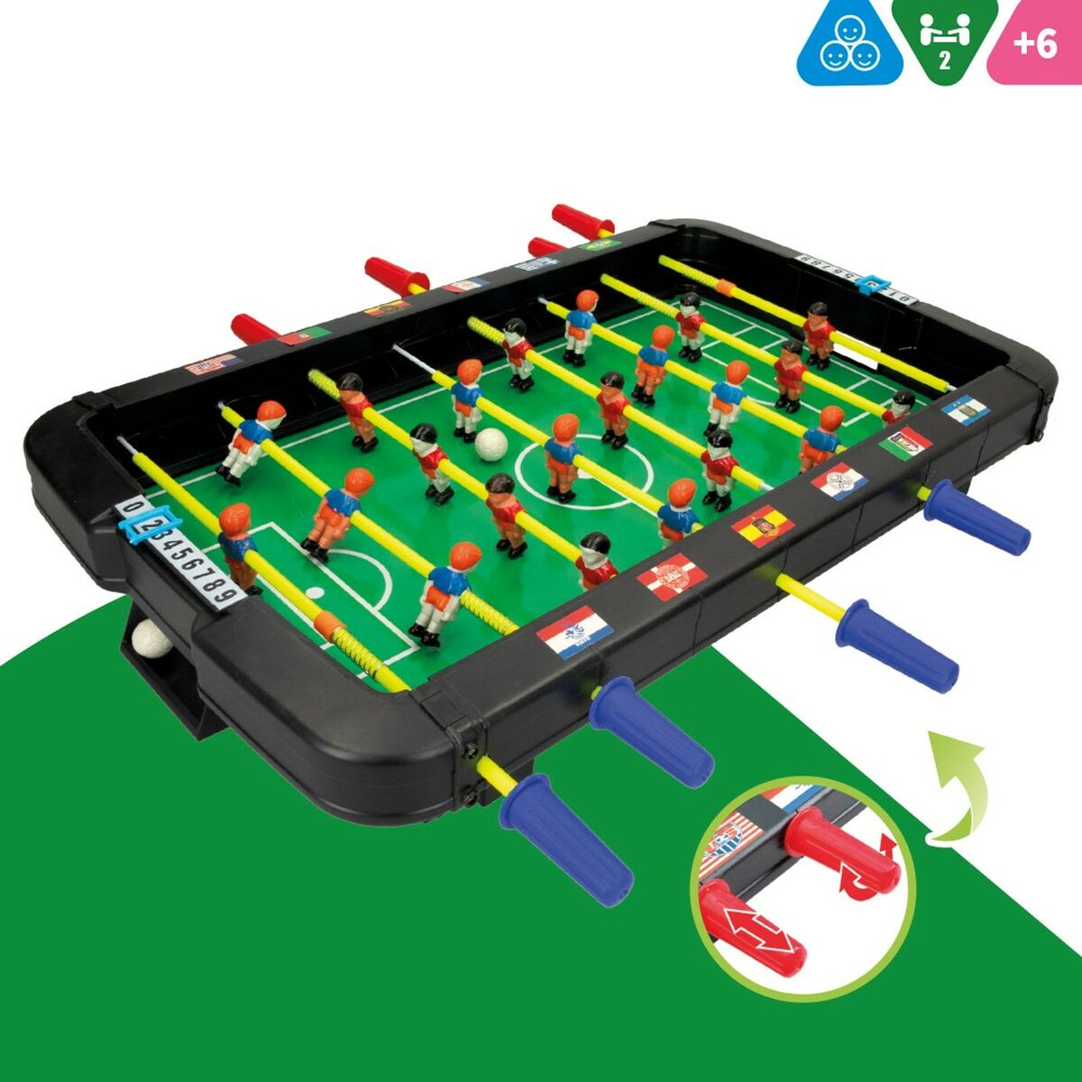 Futbolín de Sobremesa CB Games 45 x 8 x 55 cm (2 Unidades)