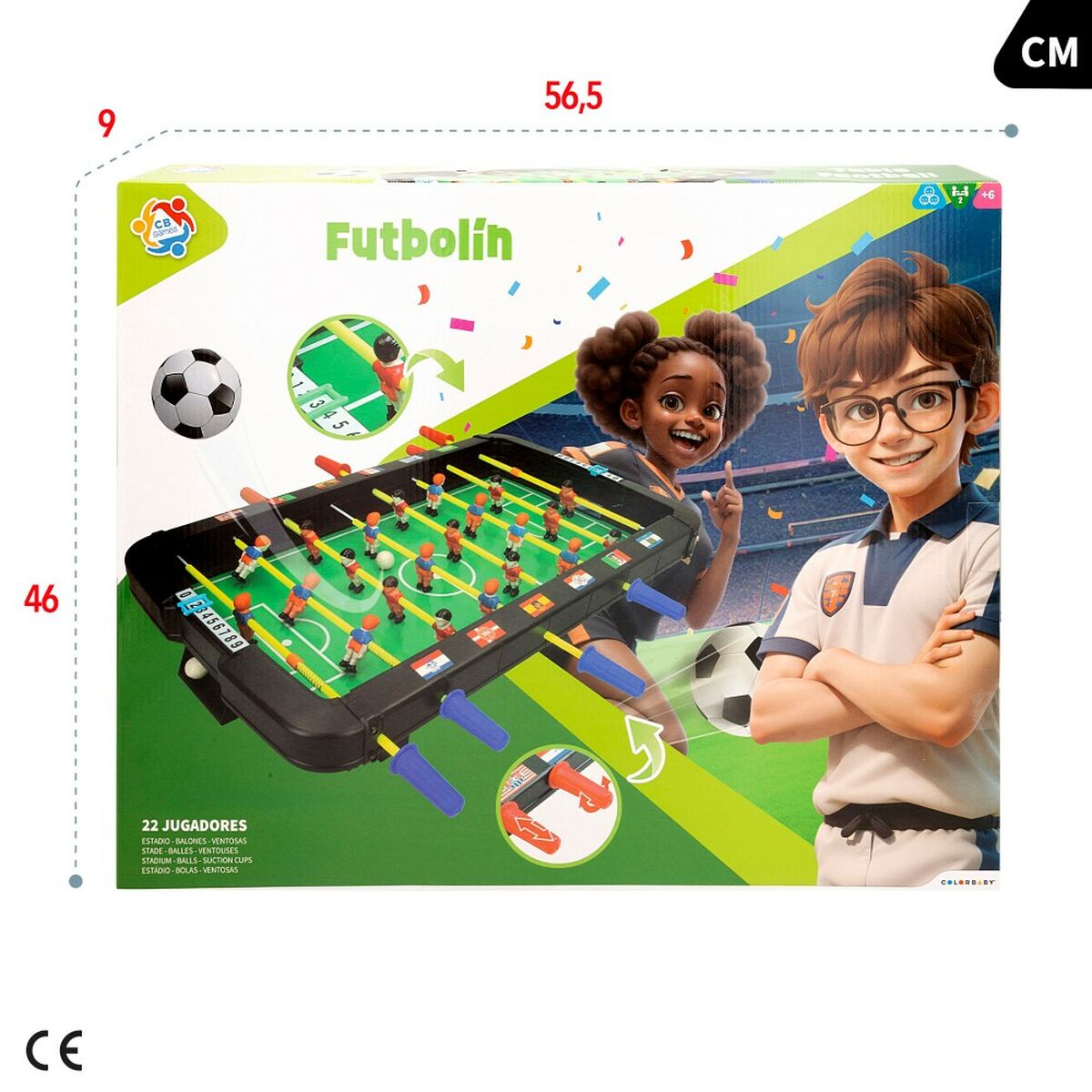 Futbolín de Sobremesa CB Games 45 x 8 x 55 cm (2 Unidades)