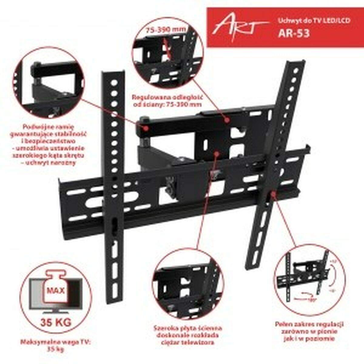 Soporte TV ART AR-53 55" 22"