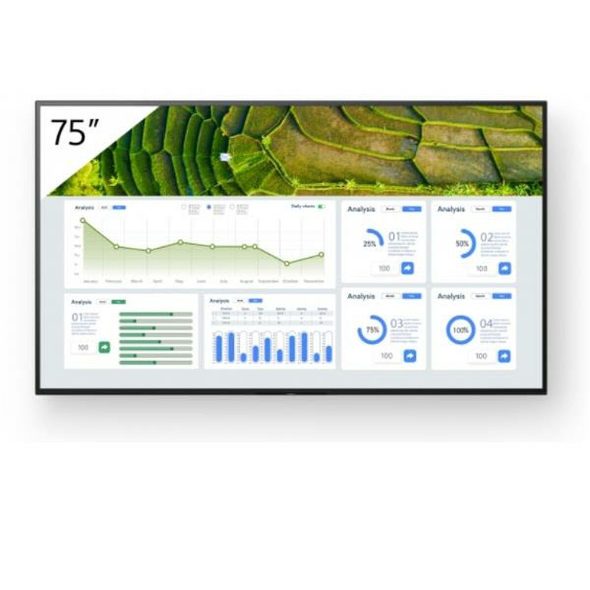 Monitor Videowall Sony FW-75BZ30L 4K Ultra HD 75" HDCP