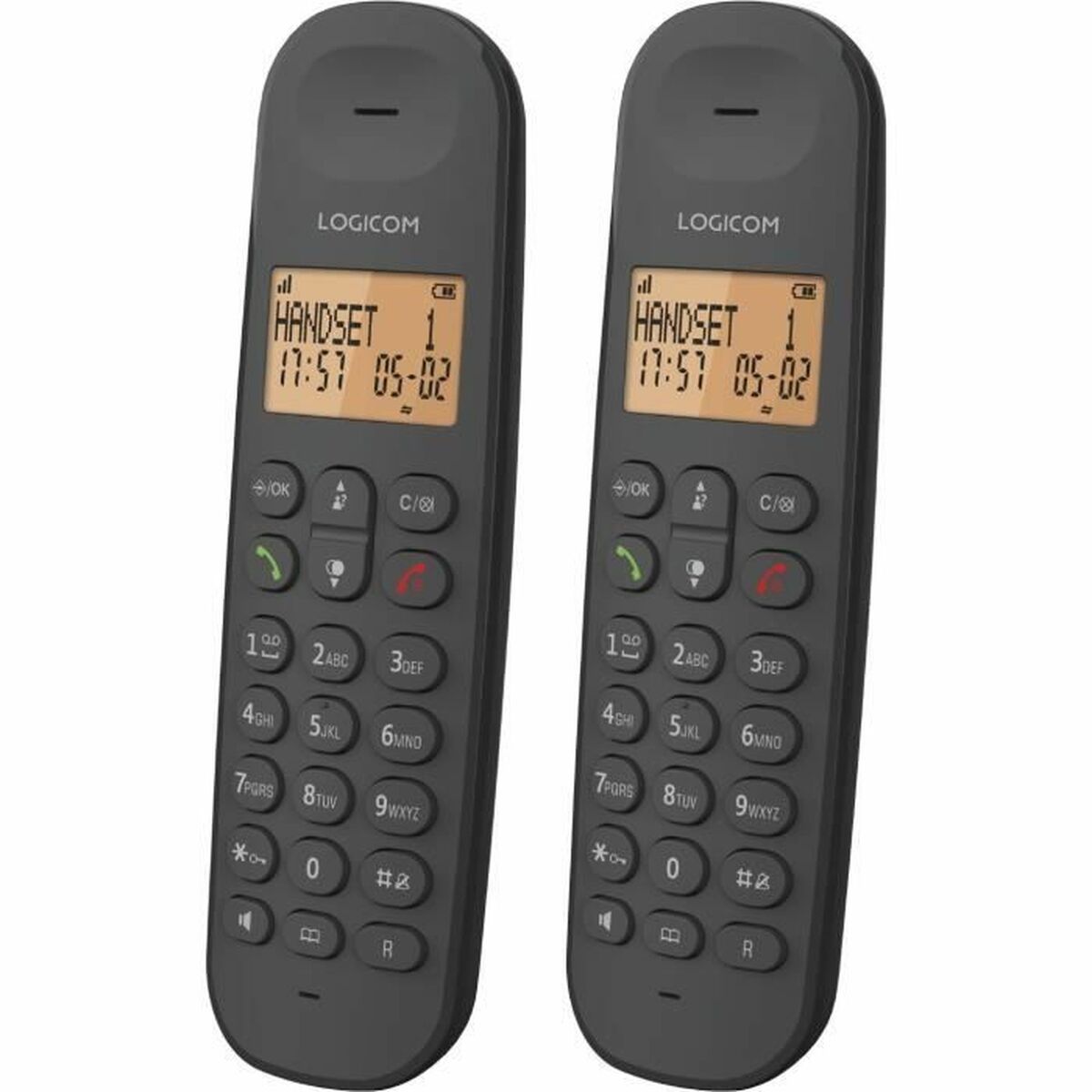 Teléfono Fijo Logicom DECT ILOA 255T DUO Negro