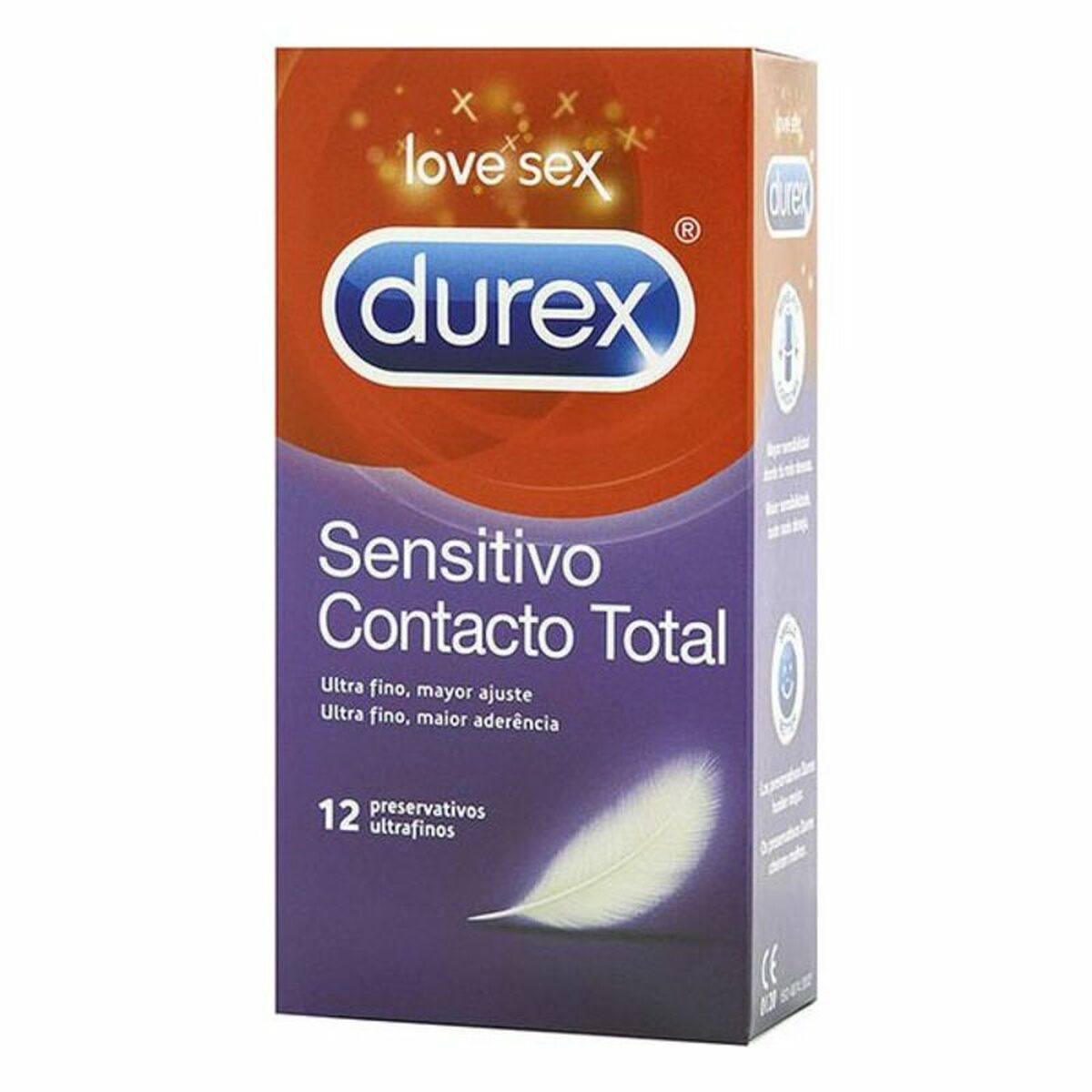 Preservativos Durex Sensitivo Contacto Total 12 Unidades