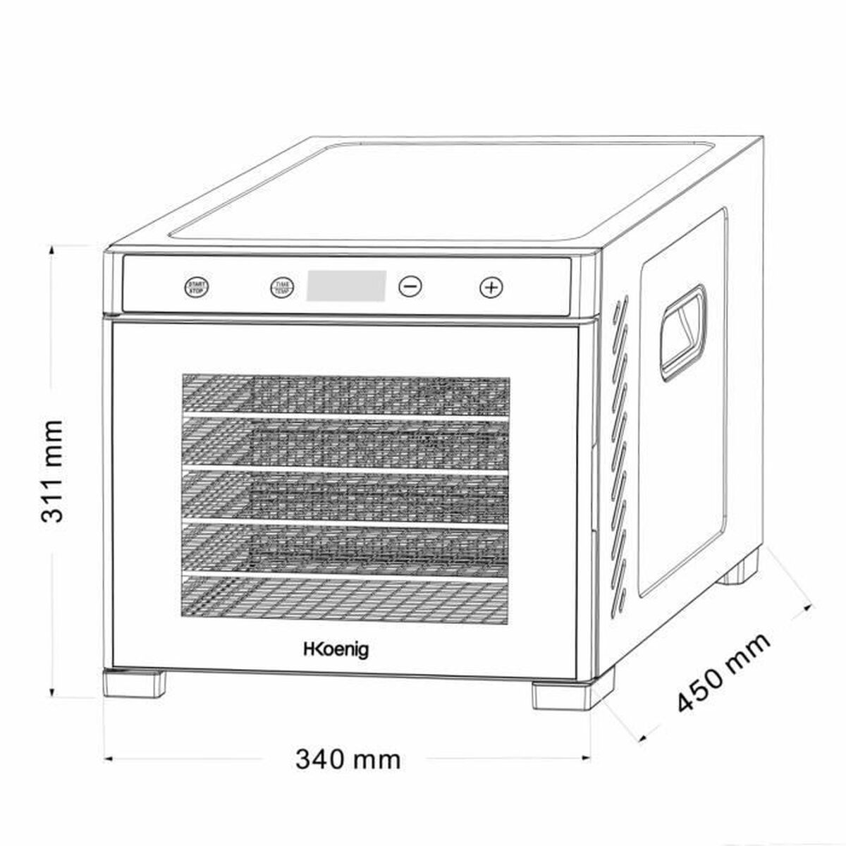 Deshidratador de Alimentos Hkoenig 650 W