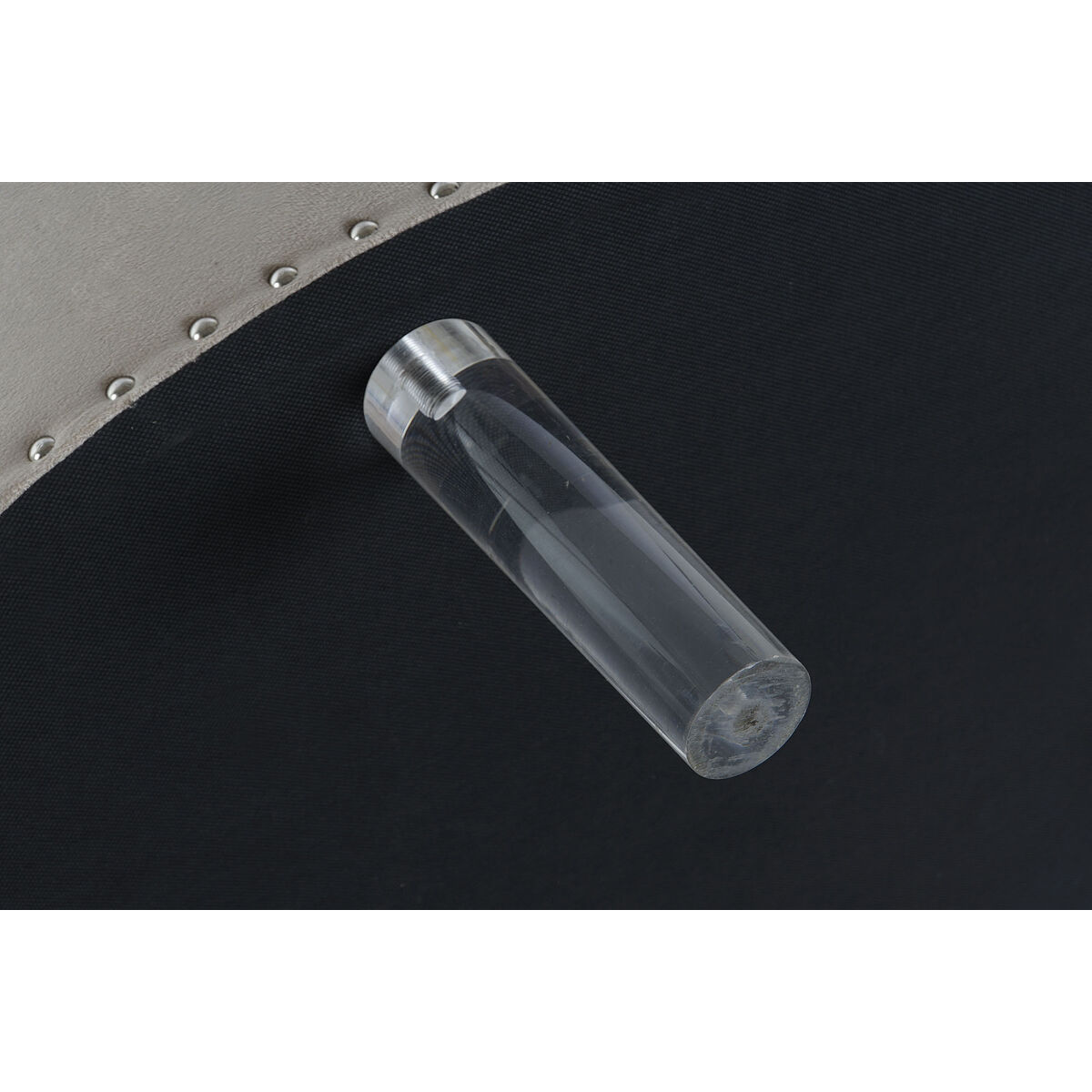 Banqueta DKD Home Decor Beige Plateado Poliéster Madera MDF 80 x 80 x 43 cm