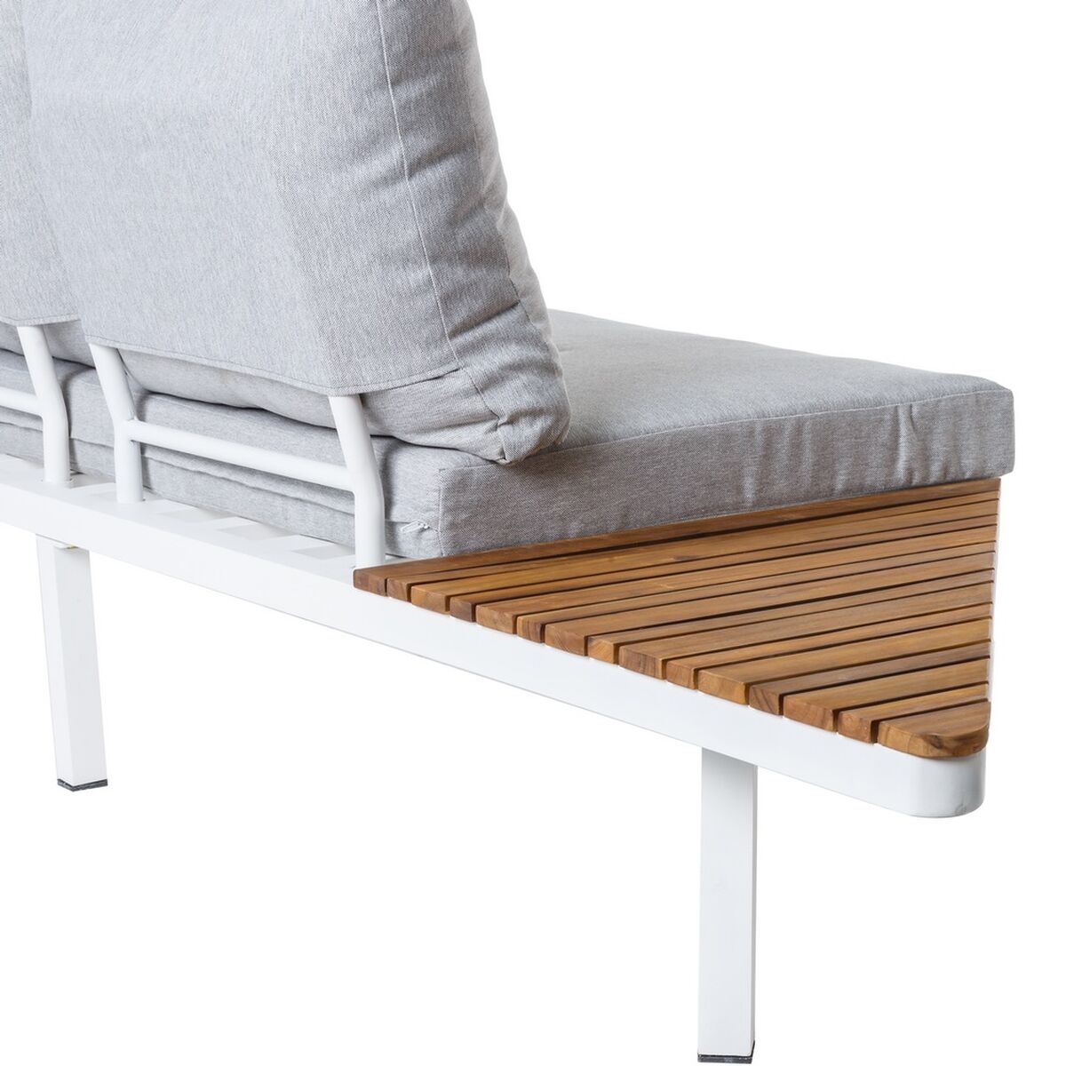 Sofá de Jardín Saskia Blanco Madera Aluminio 260 x 70 x 70 cm