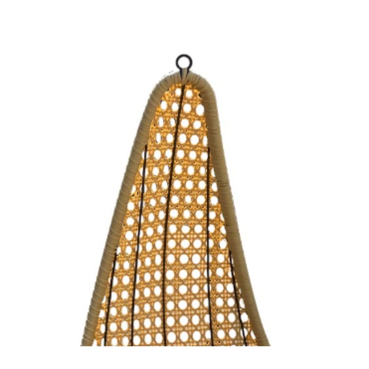 Sillón de jardín Niva Para colgar Beige Ratán 82 x 84 x 132 cm