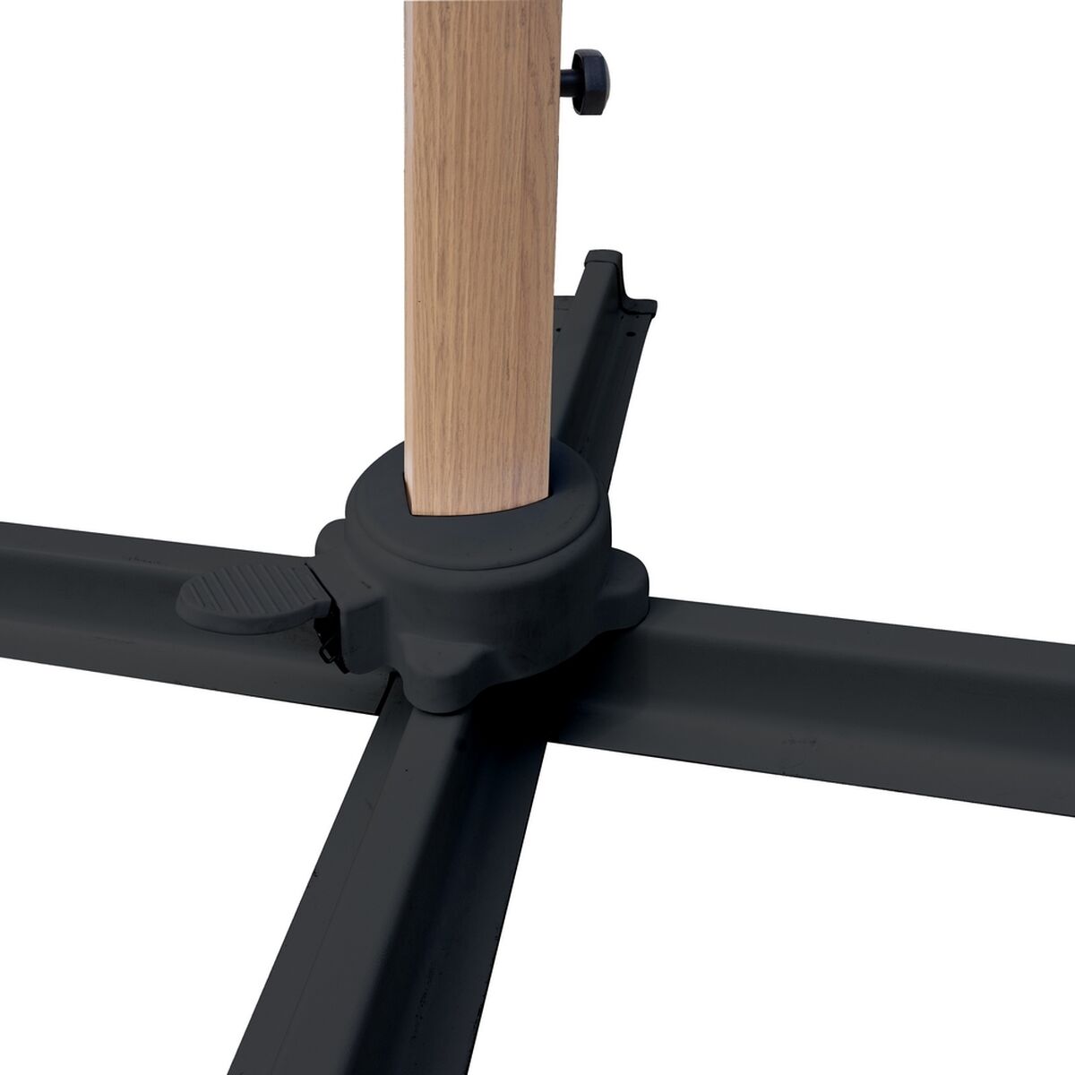 Sombrilla Tiber Grafito Aluminio madera de teca 300 x 300 x 250 cm