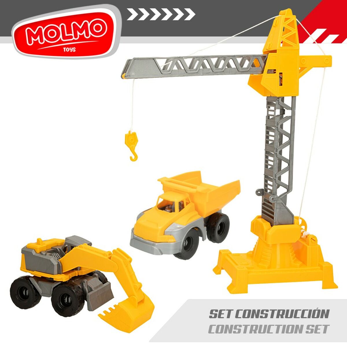 Vehículos de Construcción Colorbaby 31 x 41 x 9,5 cm (4 Unidades) 3 Piezas