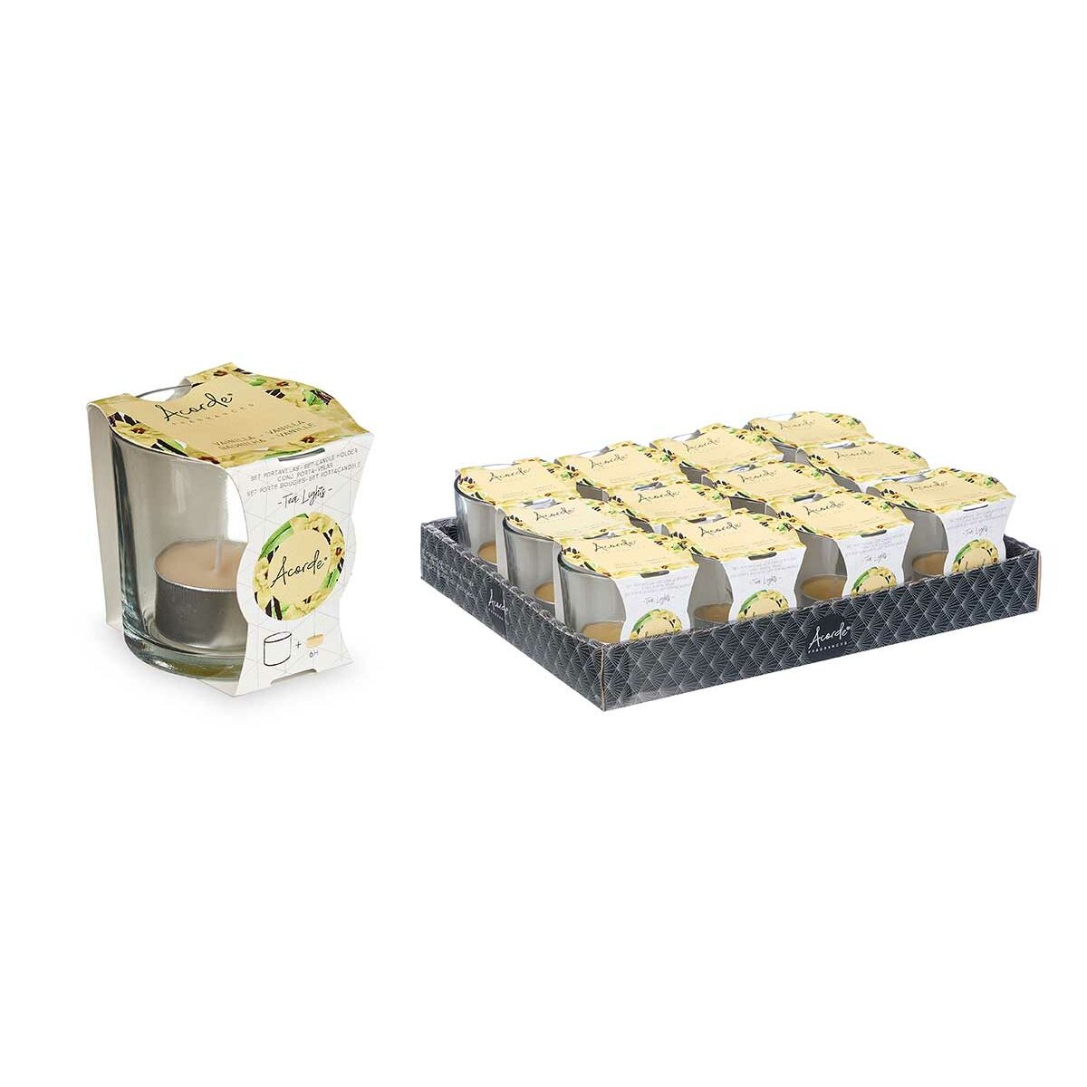 Vela Perfumada Acorde Vainilla Vaso (12 Unidades)