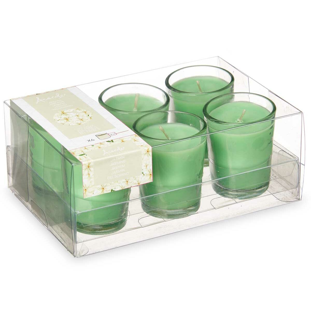 Set de Velas Perfumadas Acorde Jazmín Vaso (12 Unidades)