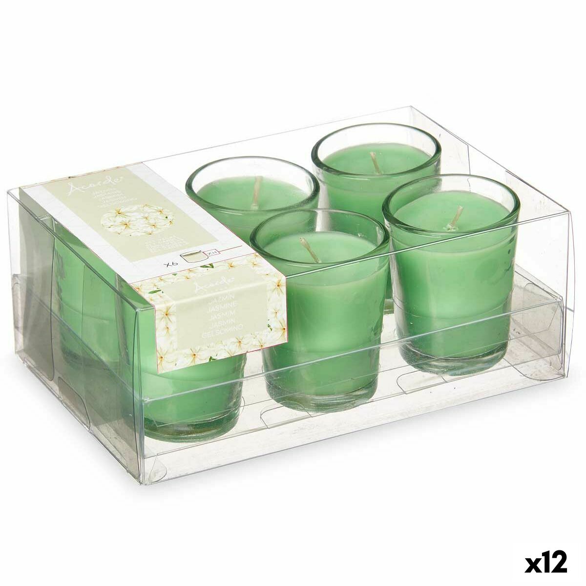 Set de Velas Perfumadas Acorde Jazmín Vaso (12 Unidades)