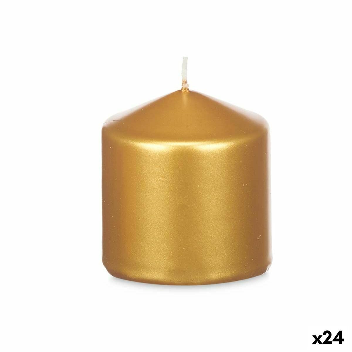 Vela Acorde Dorado 7 x 7,5 x 7 cm (24 Unidades)