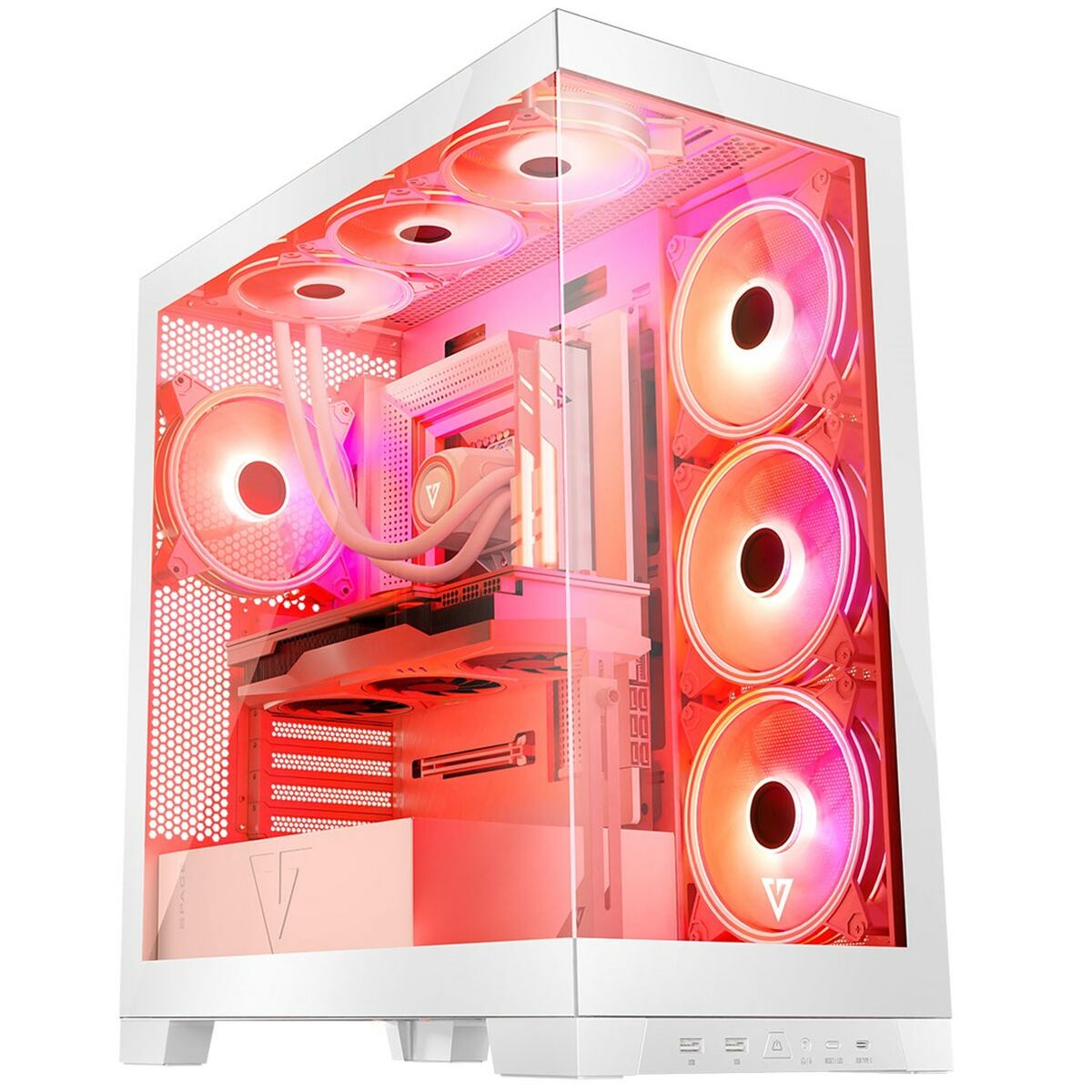 Caja Semitorre ATX Modecom Volcano SPACE APEX ARGB Blanco