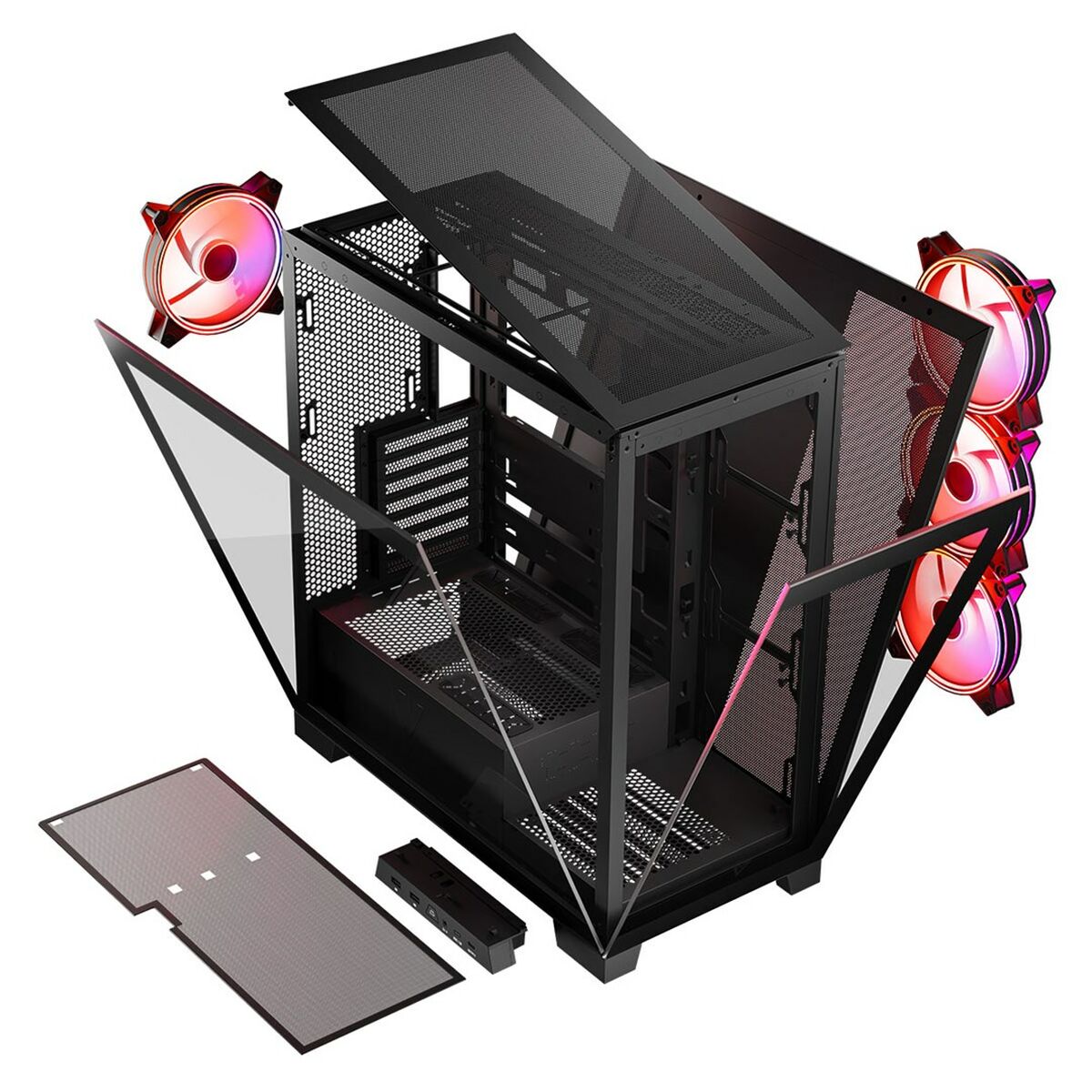 Caja Semitorre ATX Modecom Volcano SPACE APEX ARGB Negro