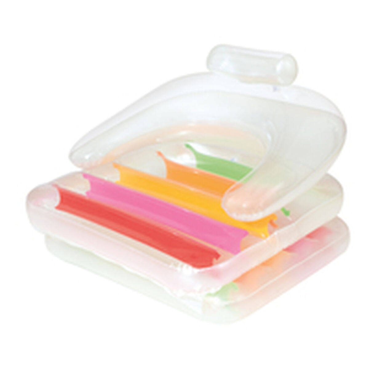 Bestway Sillon Hinchable Plegable Arcoirirs 201x89 cm Playa y Piscina 43023