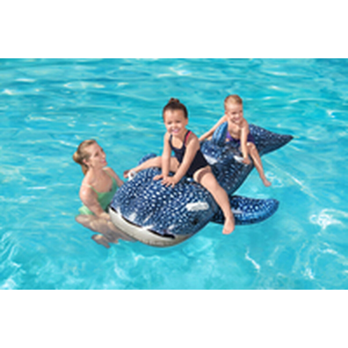 Bestway Figura Hinchable Tiburon Ballena con Asas 193x122 cm +3 Años Playa y Piscina 41482