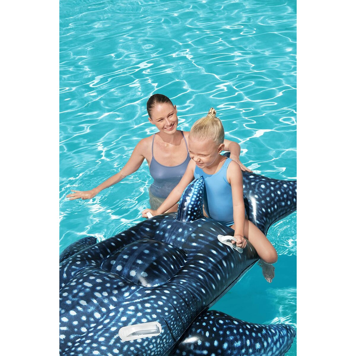 Bestway Figura Hinchable Tiburon Ballena con Asas 193x122 cm +3 Años Playa y Piscina 41482