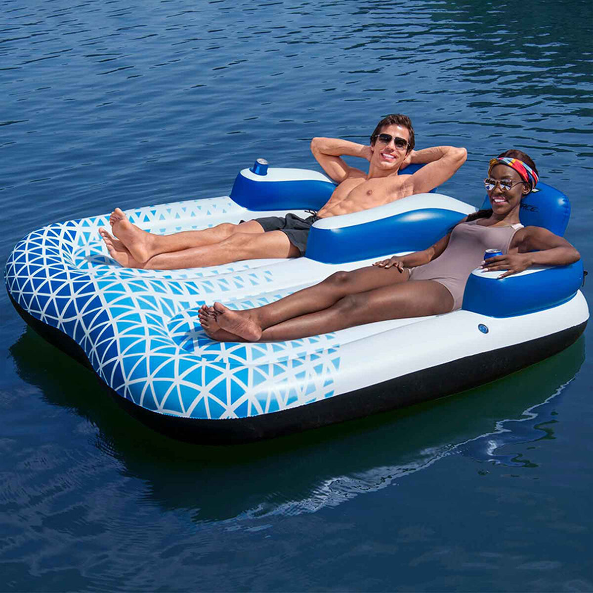 Bestway Sillon Hinchable Tumbona Doble Hydro-Force 196x193 cm Playa y Piscina 43534
