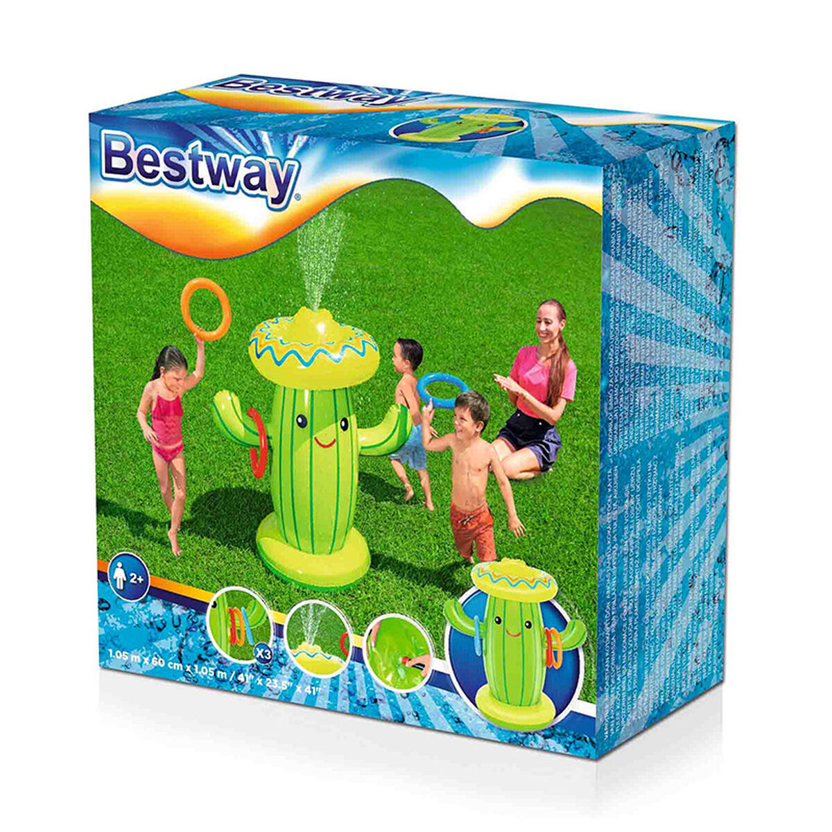Bestway Aspersor Hinchable Cactus 105x60x105 cm +2 Años Jardin 52281