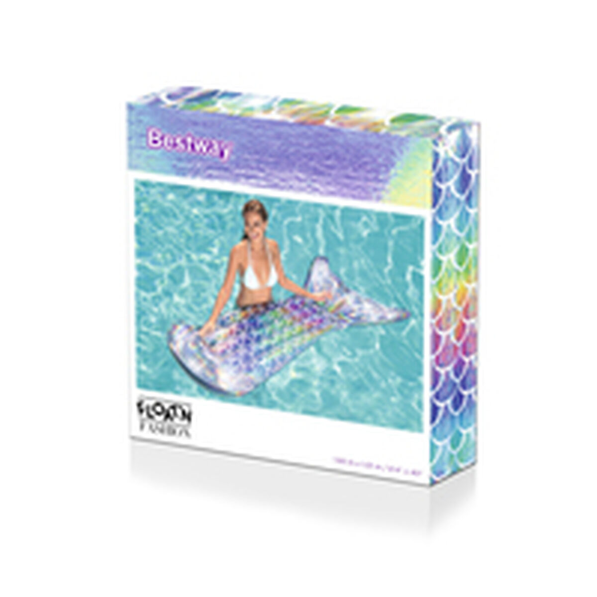 Bestway Colchoneta Hinchable Sirena Iridiscente 193x101 cm Playa y Piscina 43413