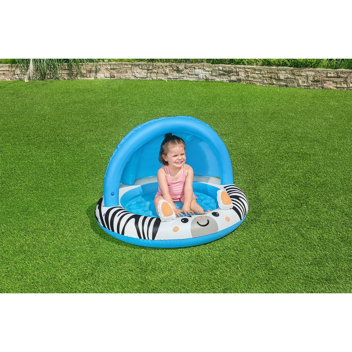 Bestway Piscina Hinchable Infantil Aro Safari 97x66 cm +2 Años Jardin 52559