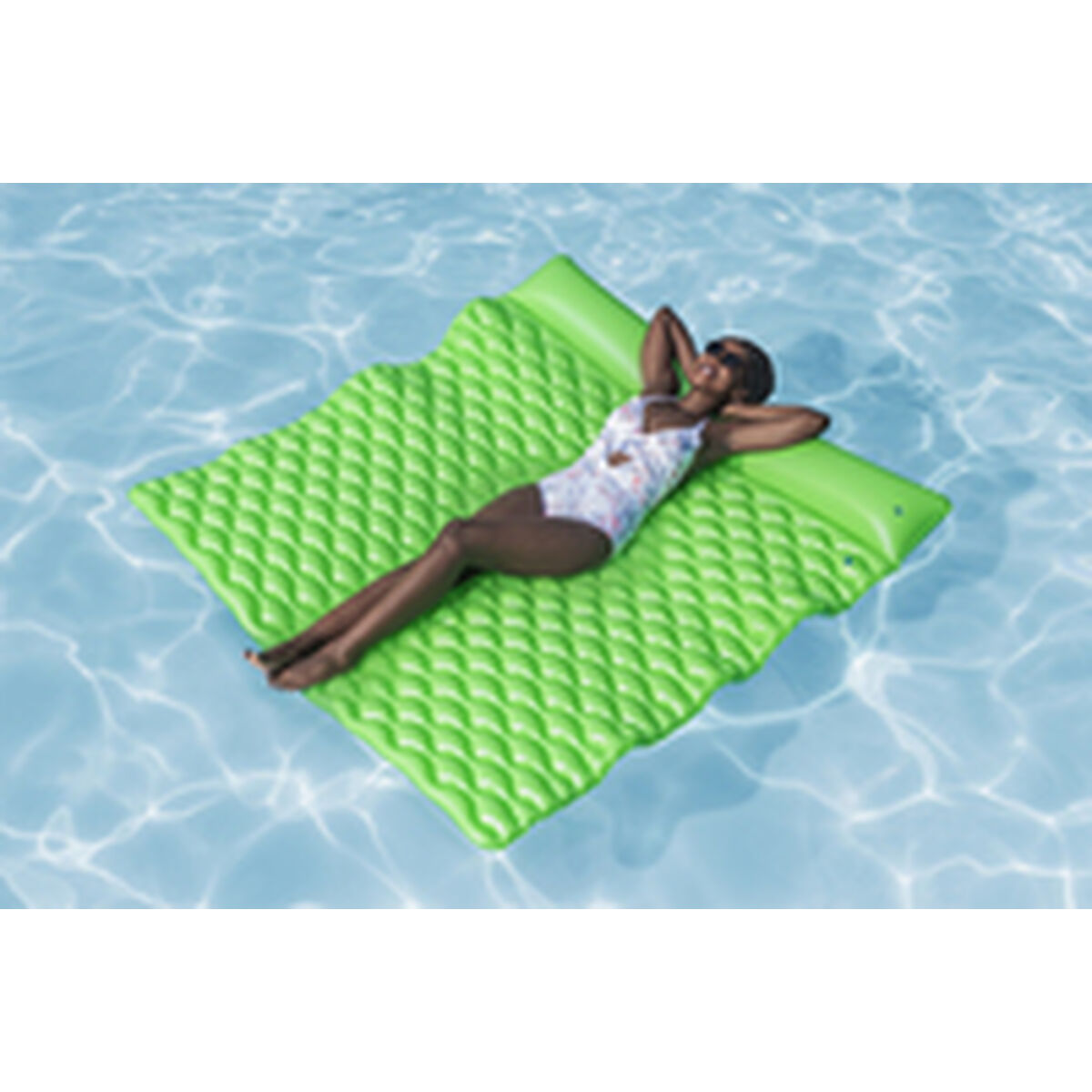 Bestway Colchoneta Hinchable Gigante Enrollable Verde 213x170 cm Playa y Piscina 44106