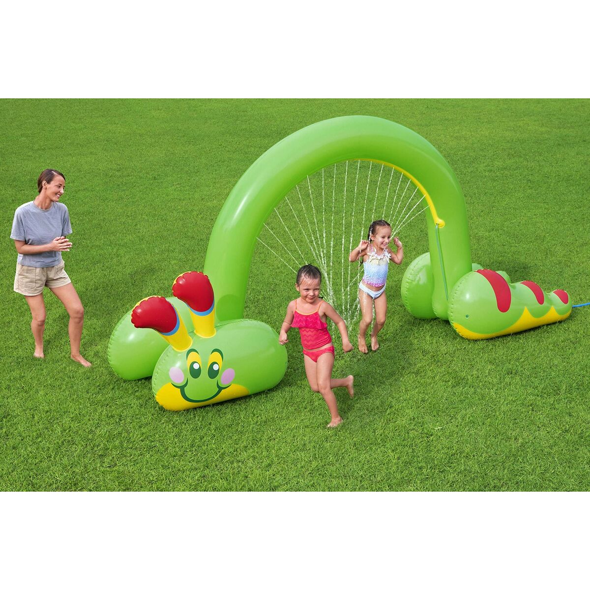 Bestway Aspersor Hinchable Jumbo Gusano 338x110x188 cm +2 Años Jardin 52398