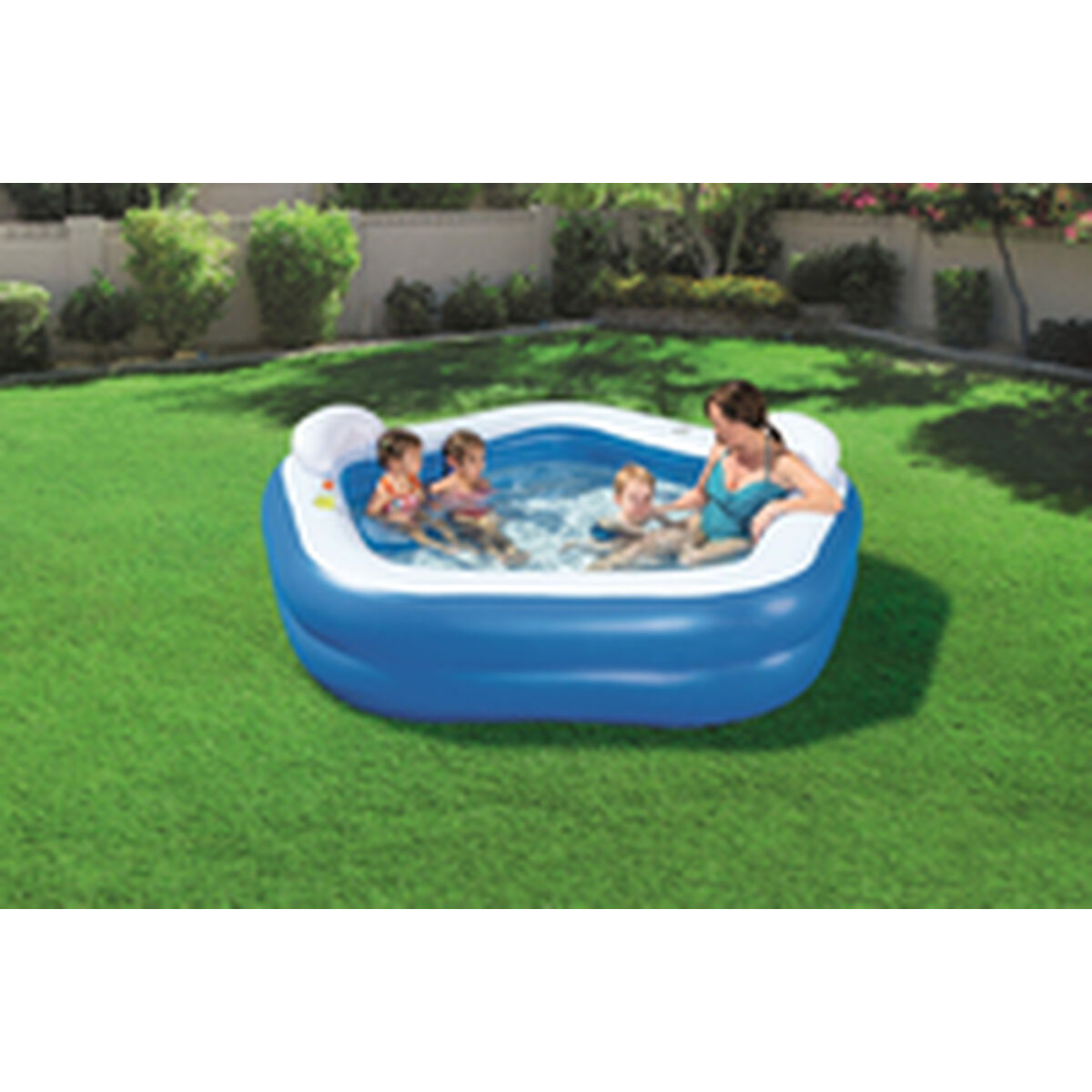 Bestway Piscina Hinchable 2 Camaras Family 213x206x69 cm +6 Años Jardin 54153