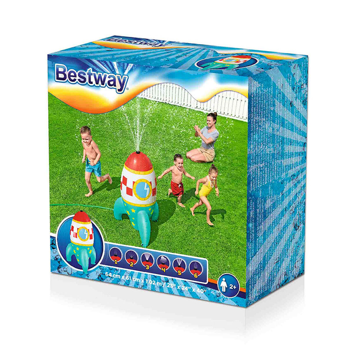 Bestway Aspersor Espacial Hinchable 64x61x102 cm +2 Años Jardin 52572