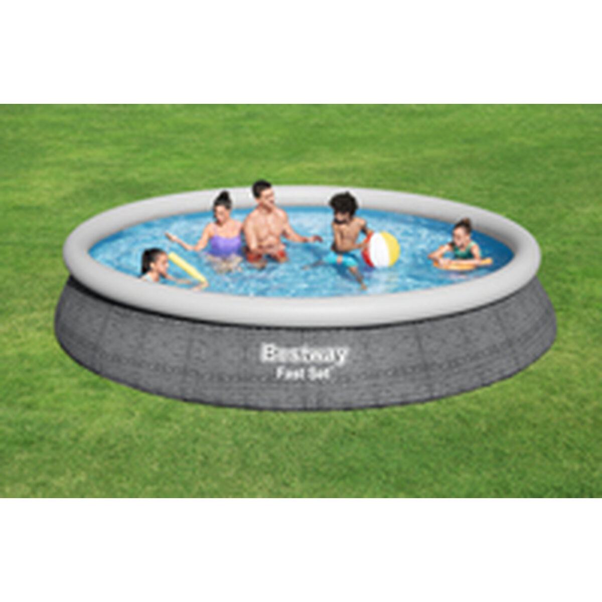 Bestway Piscina Hinchable Adulto Aro Ratan con Depurador 475x84 cm Jardin 57313