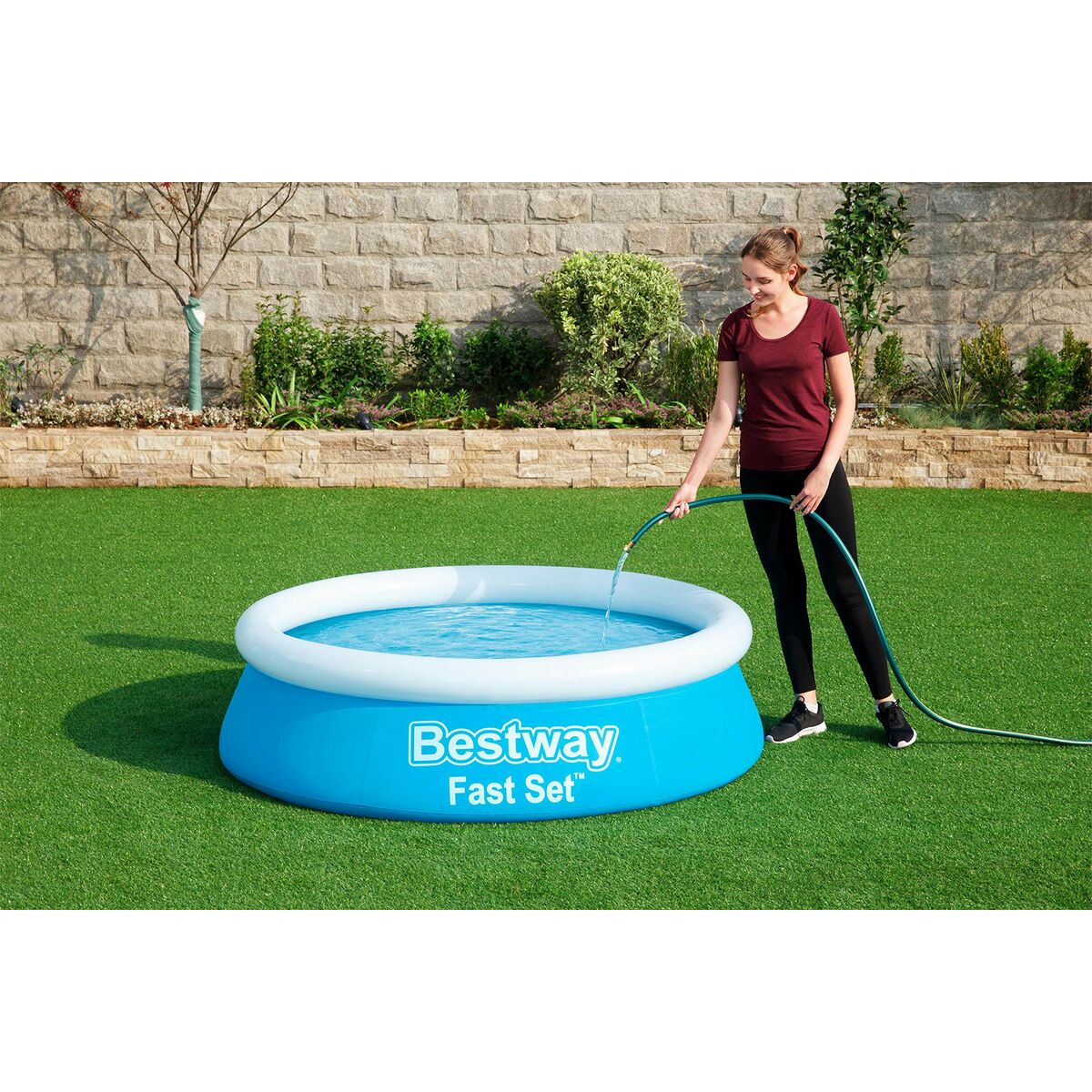 Bestway Piscina Hinchable Adulto Aro 183x51 cm Jardin 57392