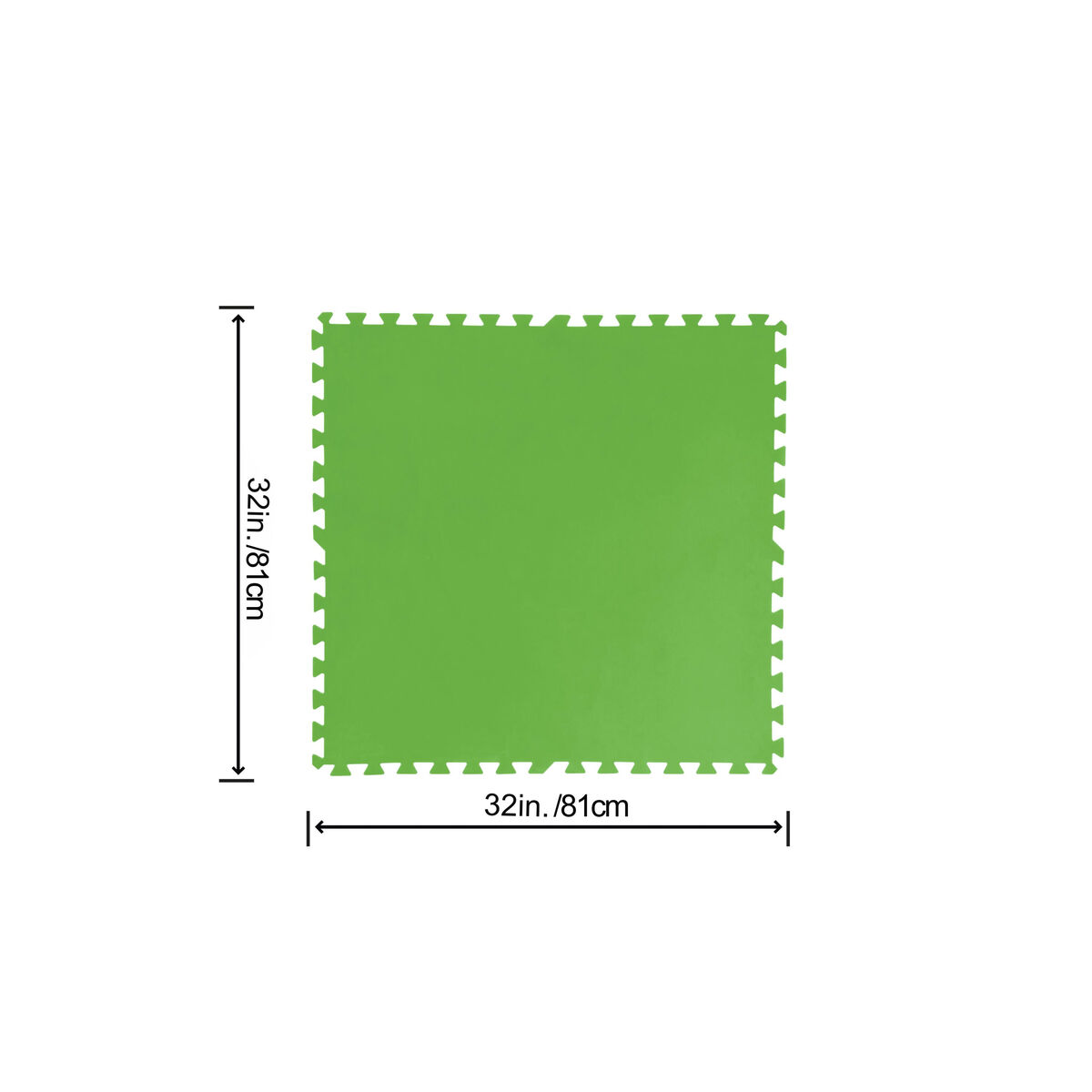 Bestway Suelo Piscina Foam Verde 9 Piezas 78x78 cm Jardin 58636