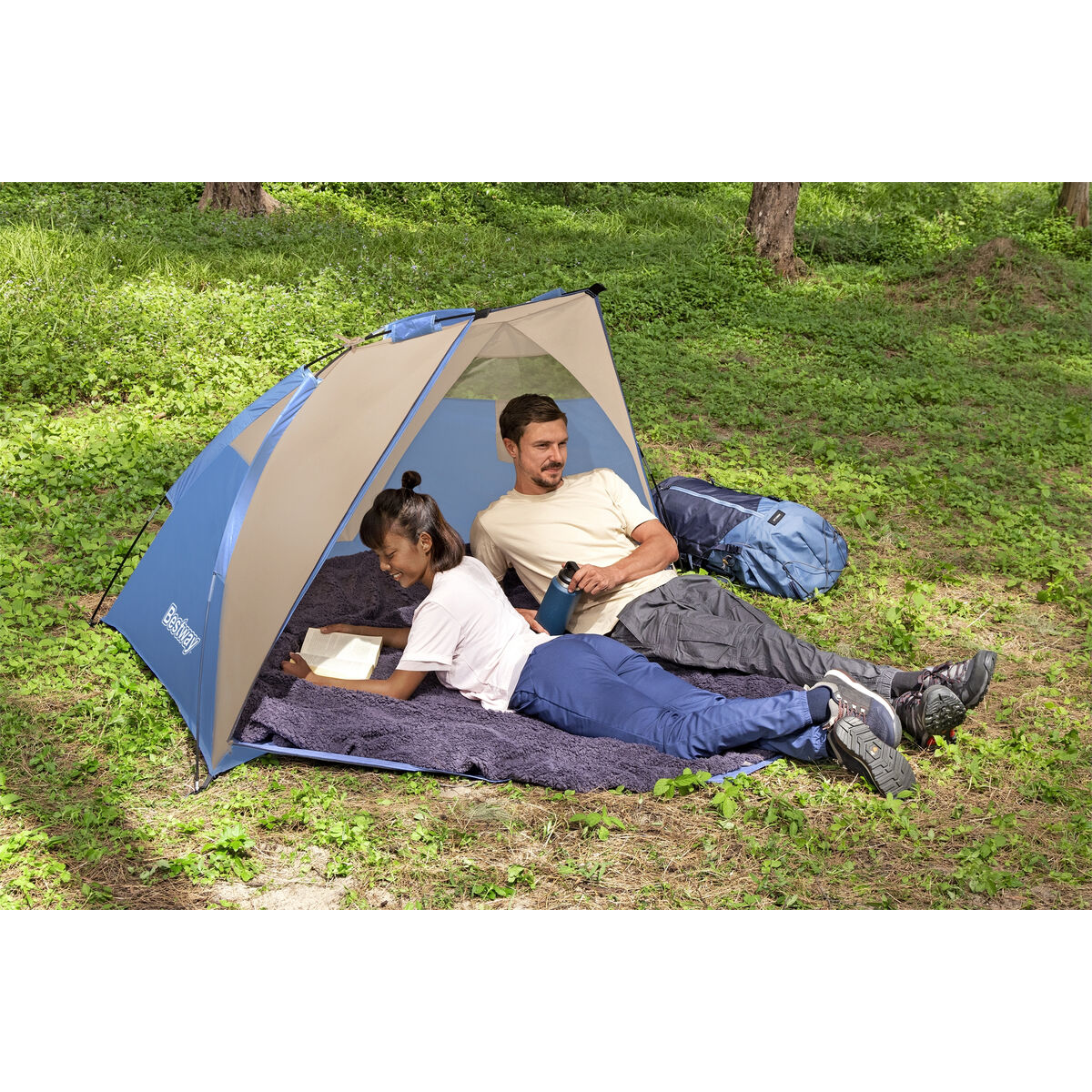 Bestway Tienda Polyester Fibra de Vidrio 200x100x100 cm Hinchable y Camping 68001