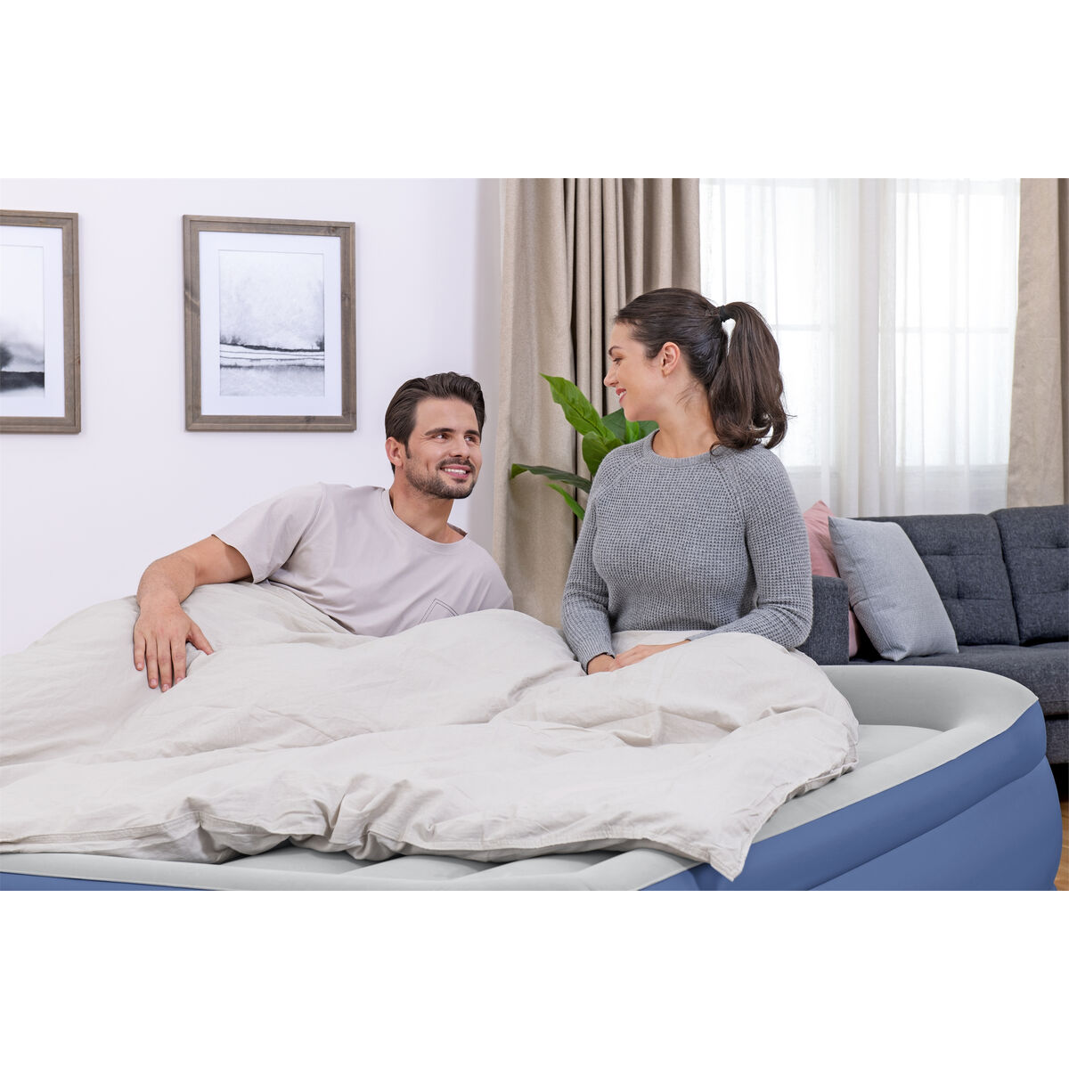 Bestway Cama Doble con Motor 203x193x56 cm Hinchable y Camping 67692