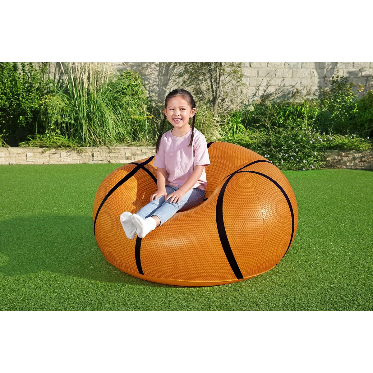 Bestway Sillon Hinchable Gigante Baloncesto 114x112x66 cm +6 Años Interior y Jardin 75103
