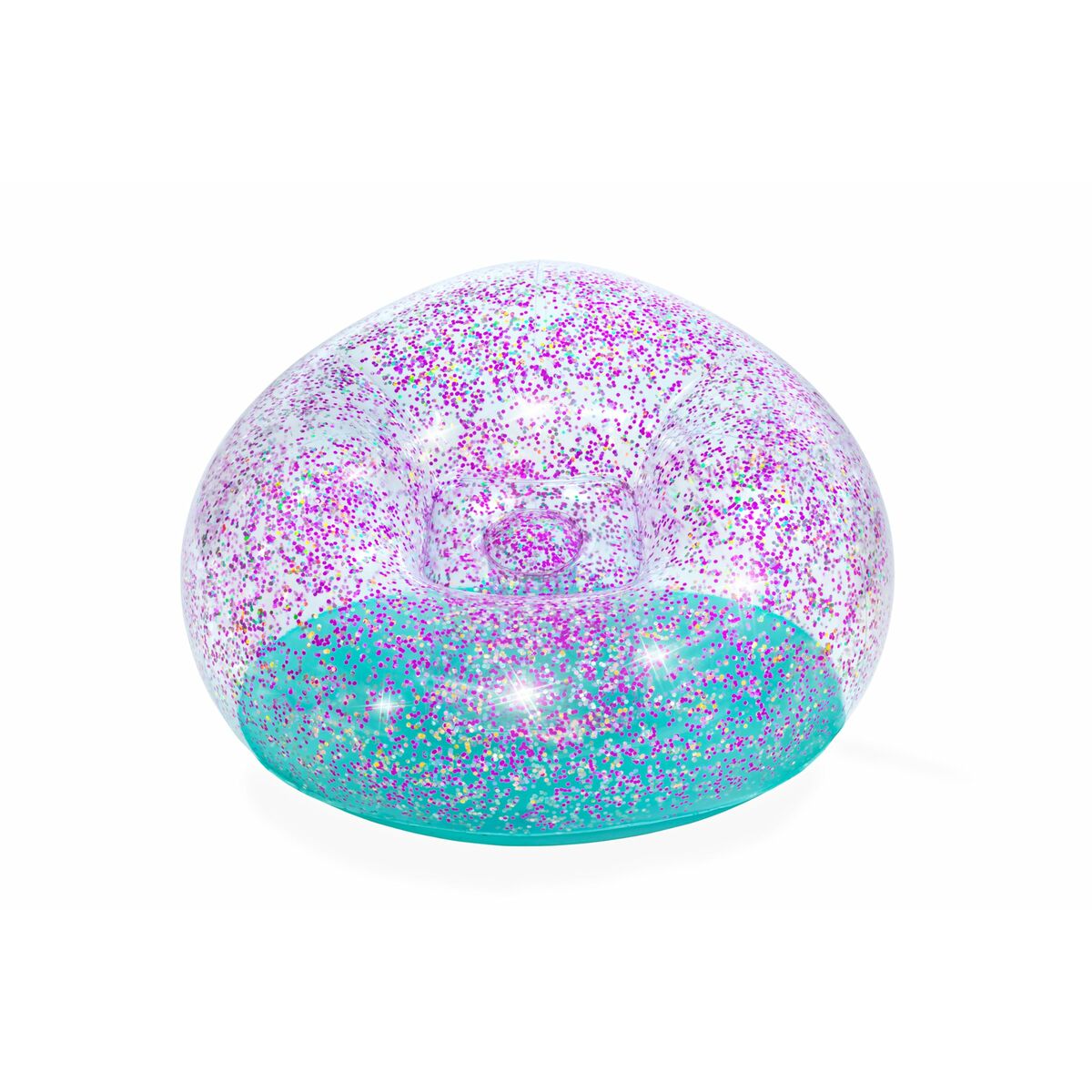 Bestway Sillon Hinchable Gigante Purpurina 114x112x66 cm +6 Años Interior y Jardin 75115