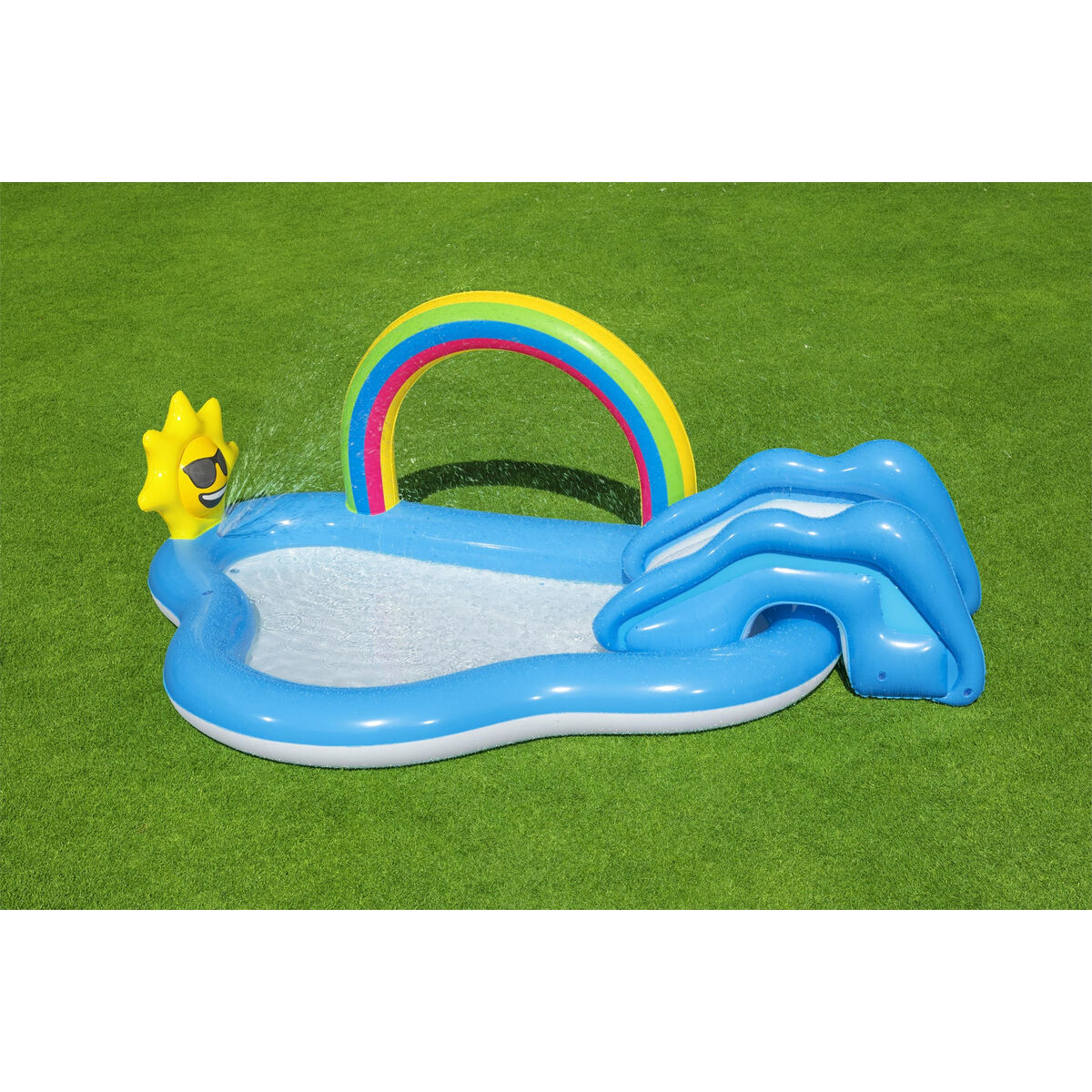 Bestway Piscina Hinchable Parque de Juegos Arcoiris 257x145x91 cm +2 Años Jardin 53092