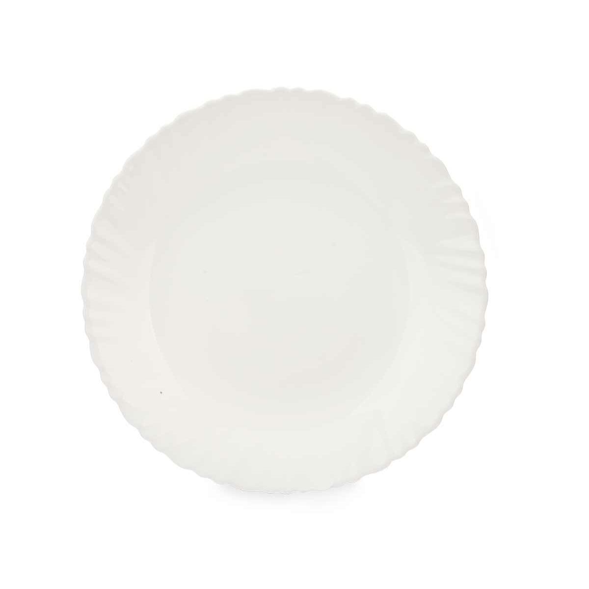 Plato Llano Vivalto Blanco Vidrio opalino 24 x 2 x 24 cm (24 Unidades)
