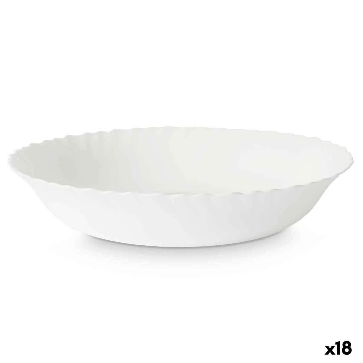 Ensaladera Vivalto Blanco Vidrio opalino 27,5 x 5,5 x 27,5 cm (18 Unidades)