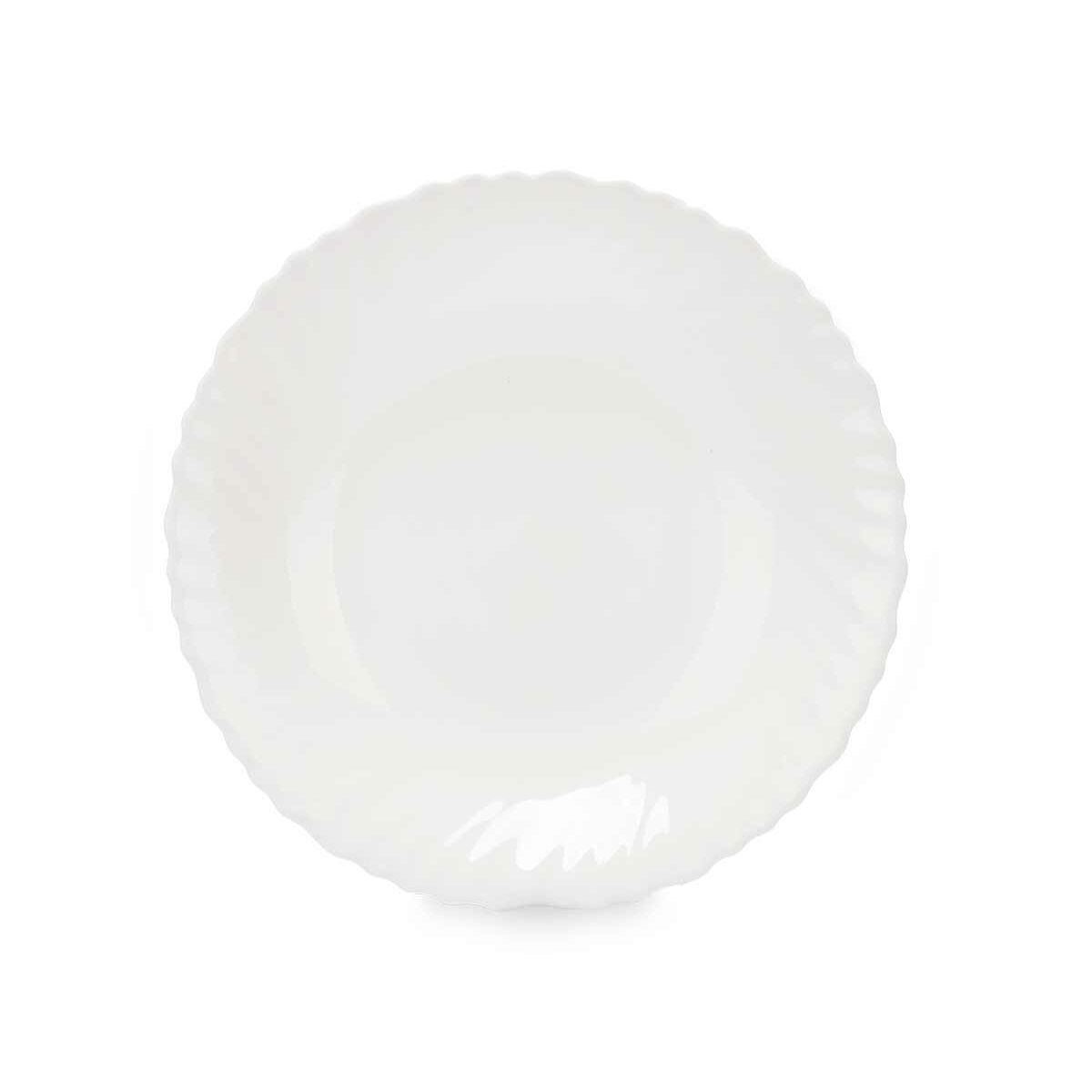 Plato Hondo Vivalto Blanco Vidrio opalino 21,5 x 3 x 21,5 cm (24 Unidades)