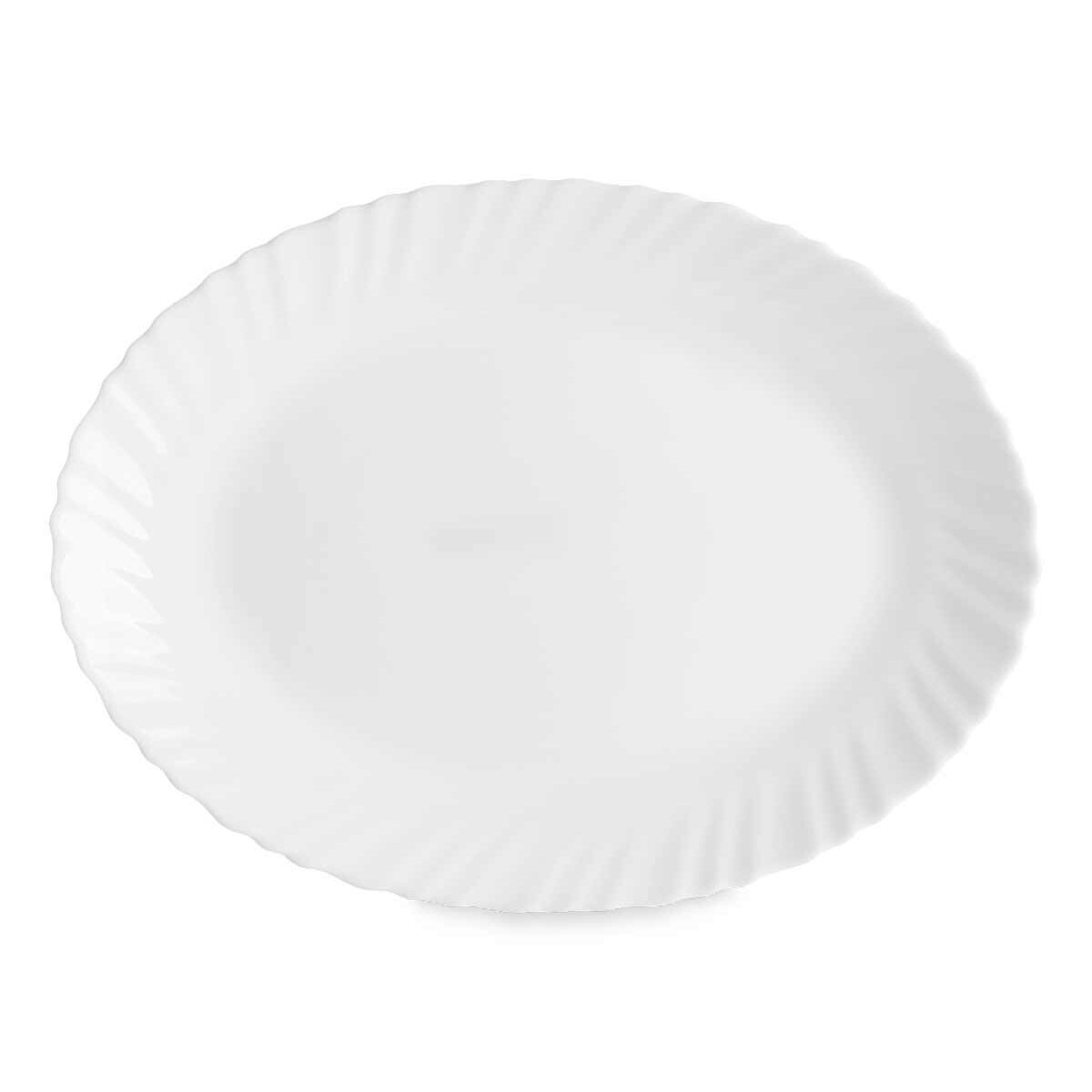 Fuente de Cocina Vivalto Blanco Vidrio opalino 34 x 2,5 x 25 cm 35 x 2,5 x 25 cm (18 Unidades)
