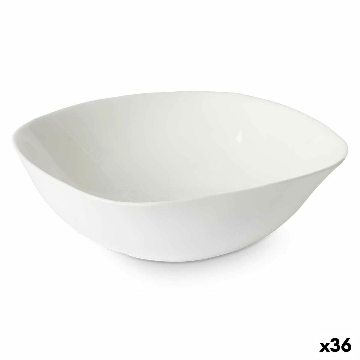 Cuenco Vivalto Blanco Vidrio opalino Cuadrado 17,5 x 6 x 17,5 cm (36 Unidades)