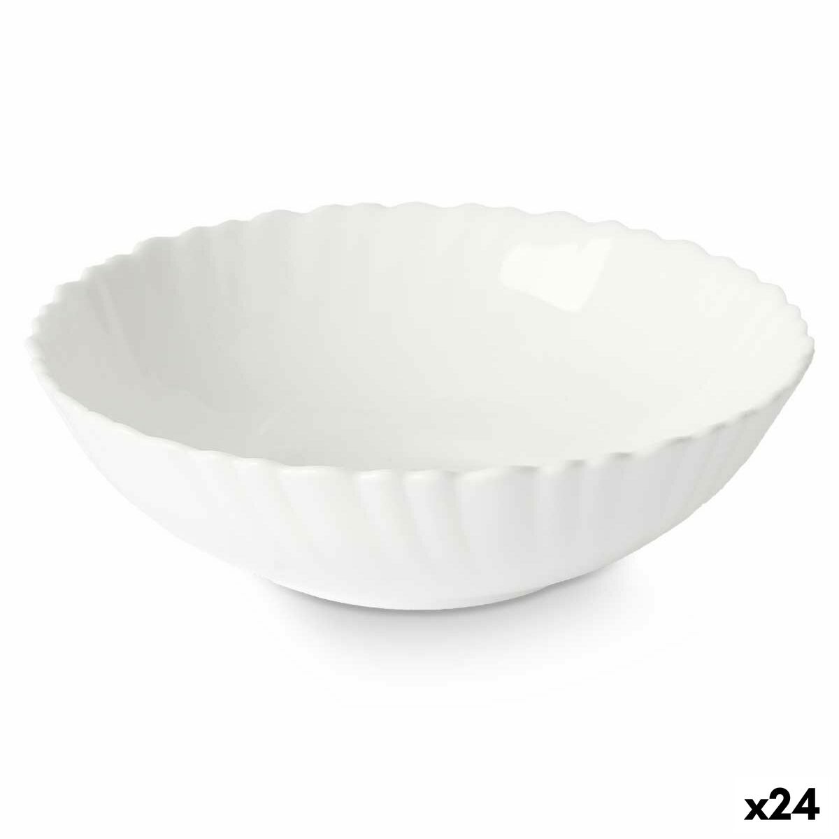 Fuente de Cocina Vivalto Blanco Vidrio opalino 17,5 x 5,5 x 17,5 cm (24 Unidades)
