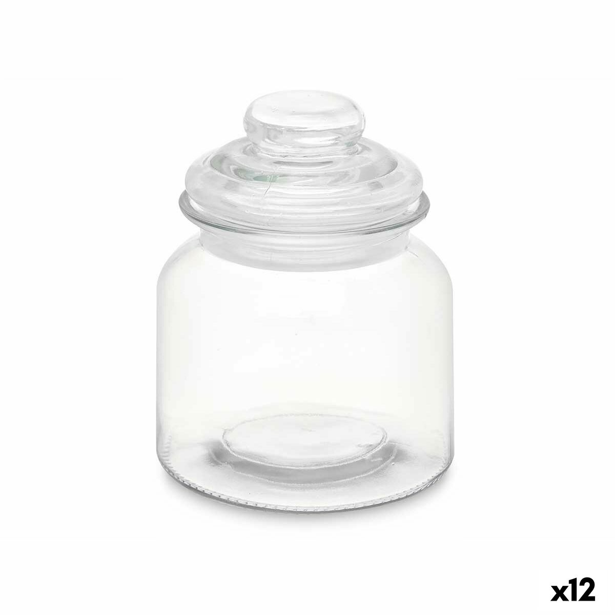 Tarro Vivalto Transparente 600 ml Con Tapa (12 Unidades)
