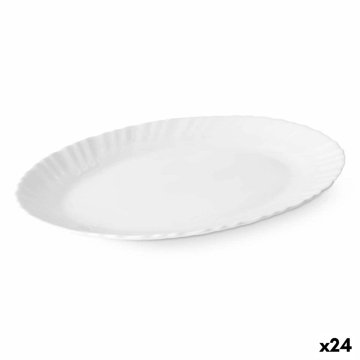 Fuente de Cocina Vivalto Blanco Vidrio opalino 30,5 x 2,5 x 23,5 cm (24 Unidades)