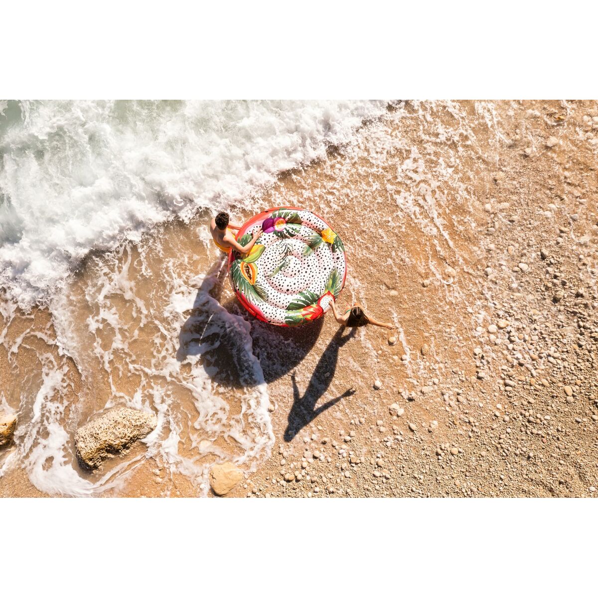 Bestway Isla Flotante Hinchable con Cuerda Fruta de la Pasion D188cm Playa y Piscina 43720